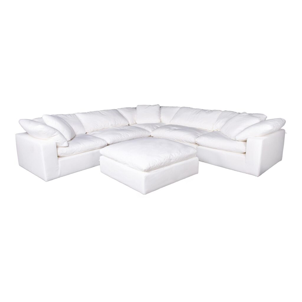 Clay Ottoman Livesmart Fabric White - Image 6