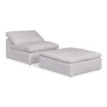 Clay Ottoman Livesmart Fabric White 18 Clay Ottoman Livesmart Fabric White YJ-1002-05 YJ 1002 05 06