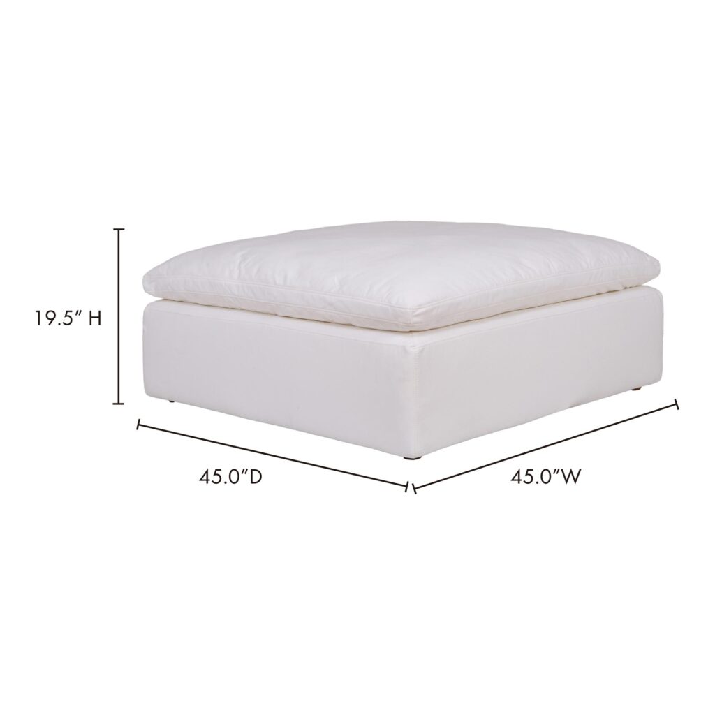 Clay Ottoman Livesmart Fabric White - Image 12