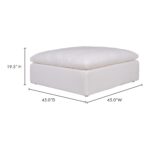 Clay Ottoman Livesmart Fabric White 23 Clay Ottoman Livesmart Fabric White YJ-1002-05 YJ 1002 05 70