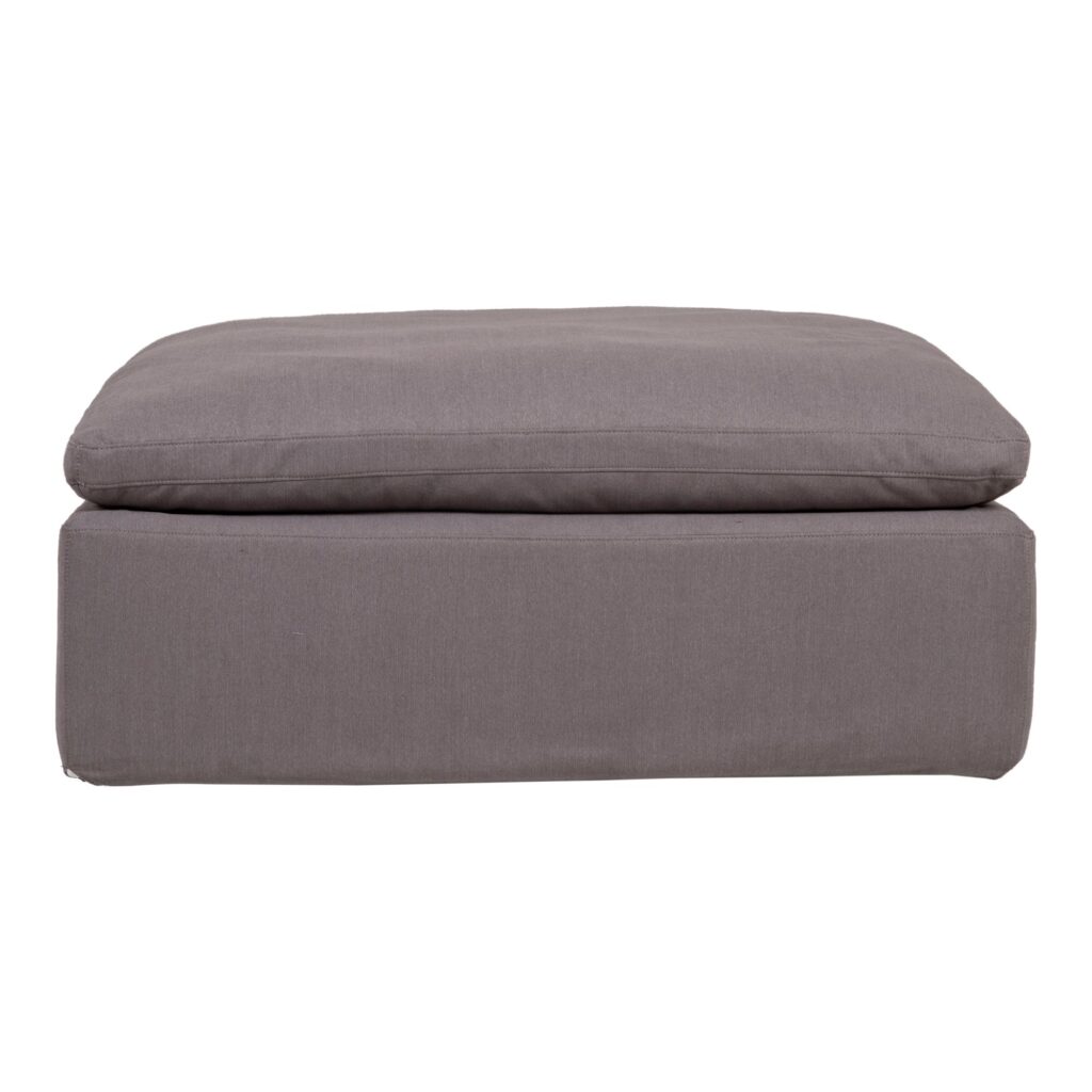 Clay Ottoman Livesmart Fabric Light Grey