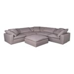 Clay Ottoman Livesmart Fabric Light Grey 13 Clay Ottoman Livesmart Fabric Light Grey YJ-1002-29 YJ 1002 29 05