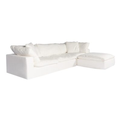 Clay Lounge Modular Sectional Livesmart Fabric White YJ-1008-05 YJ 1008 05 01