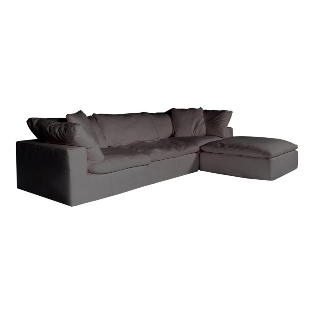 Clay Lounge Modular Sectional Livesmart Fabric Light Grey - Image 2