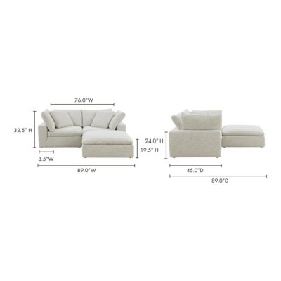 Clay Nook Modular Sectional YJ-1009-49 YJ 1009 49 70