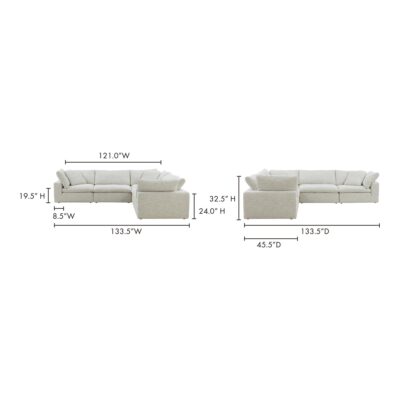 Clay Classic L Modular Sectional YJ-1010-49 YJ 1010 49 70