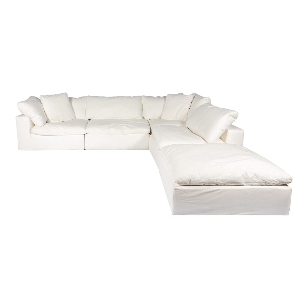 Clay Dream Modular Sectional Livesmart Fabric White