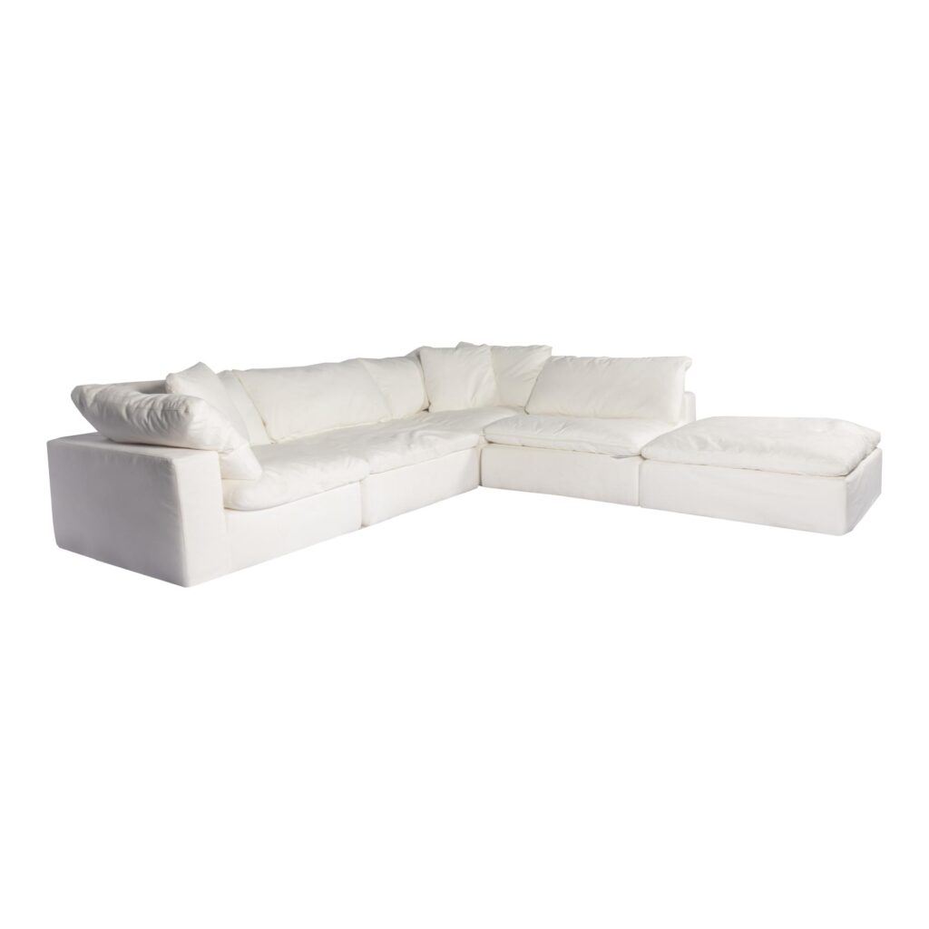 Clay Dream Modular Sectional Livesmart Fabric White - Image 2