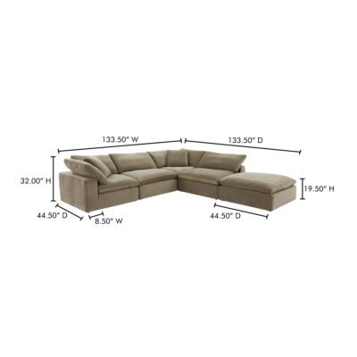 Clay Dream Modular Sectional Performance Fabric YJ-1011-16 YJ 1011 16 70