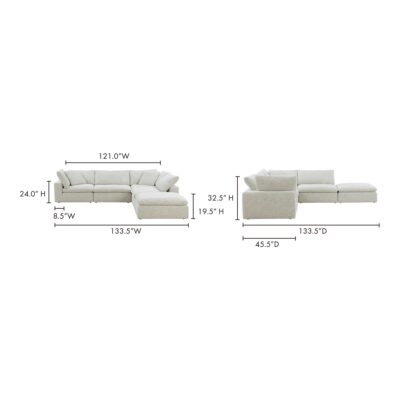 Clay Dream Modular Sectional YJ-1011-49 YJ 1011 49 70