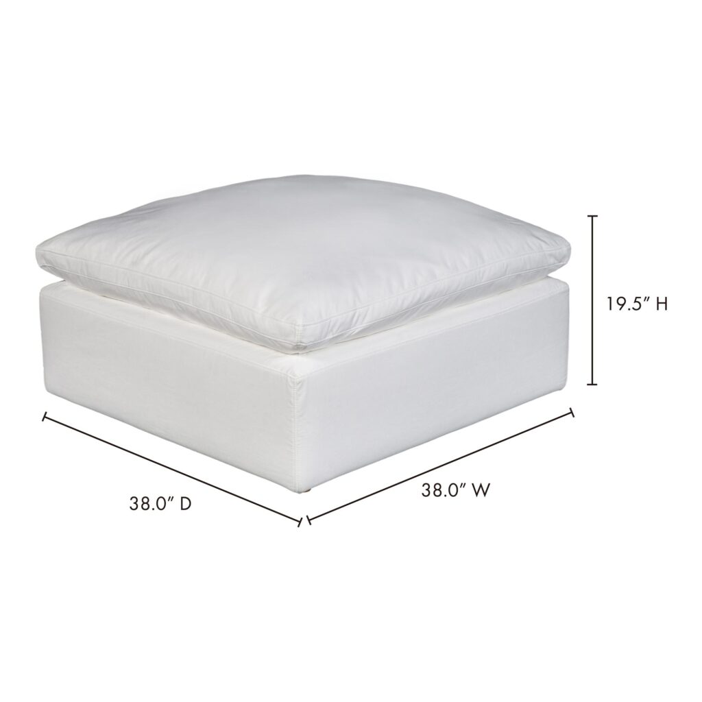 Terra Condo Ottoman Livesmart Fabric Cream - Image 10