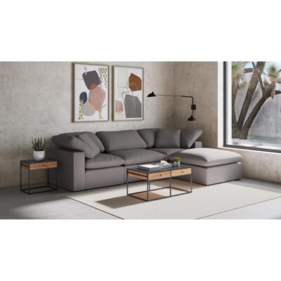 Terra Condo Ottoman Livesmart Fabric Light Grey YJ-1014-29 YJ 1014 29 50