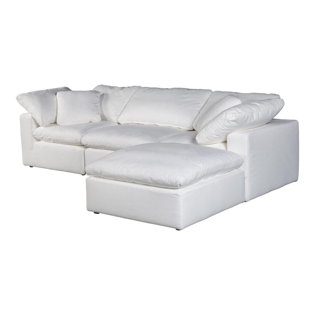 Terra Condo Lounge Modular Sectional Livesmart Fabric Cream - Image 3