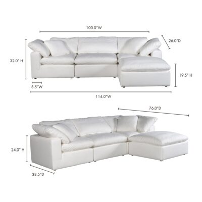 Terra Condo Lounge Modular Sectional Livesmart Fabric Cream YJ-1015-05 YJ 1015 05 70