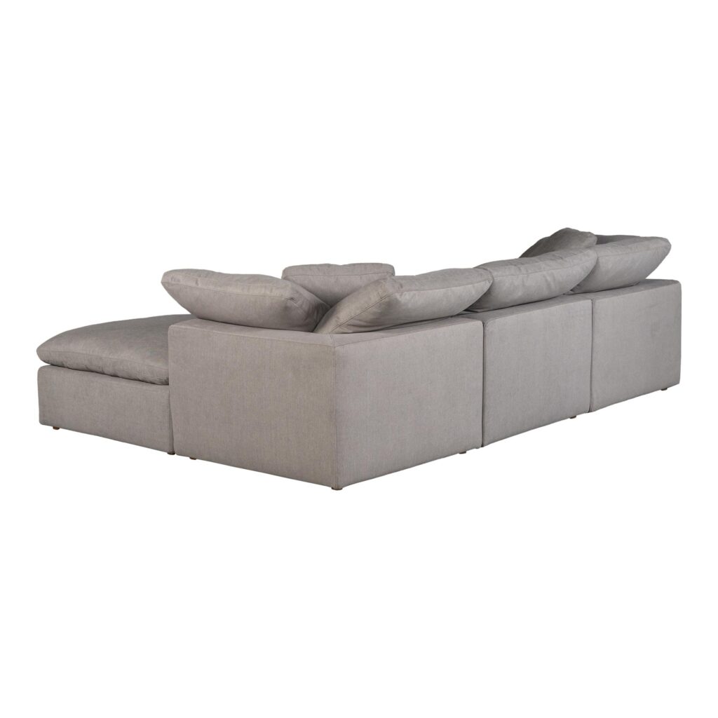 Terra Condo Lounge Modular Sectional Livesmart Fabric Light Grey - Image 4