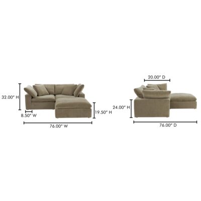 Terra Nook Modular Sectional Performance Fabric YJ-1016-16 YJ 1016 16 70