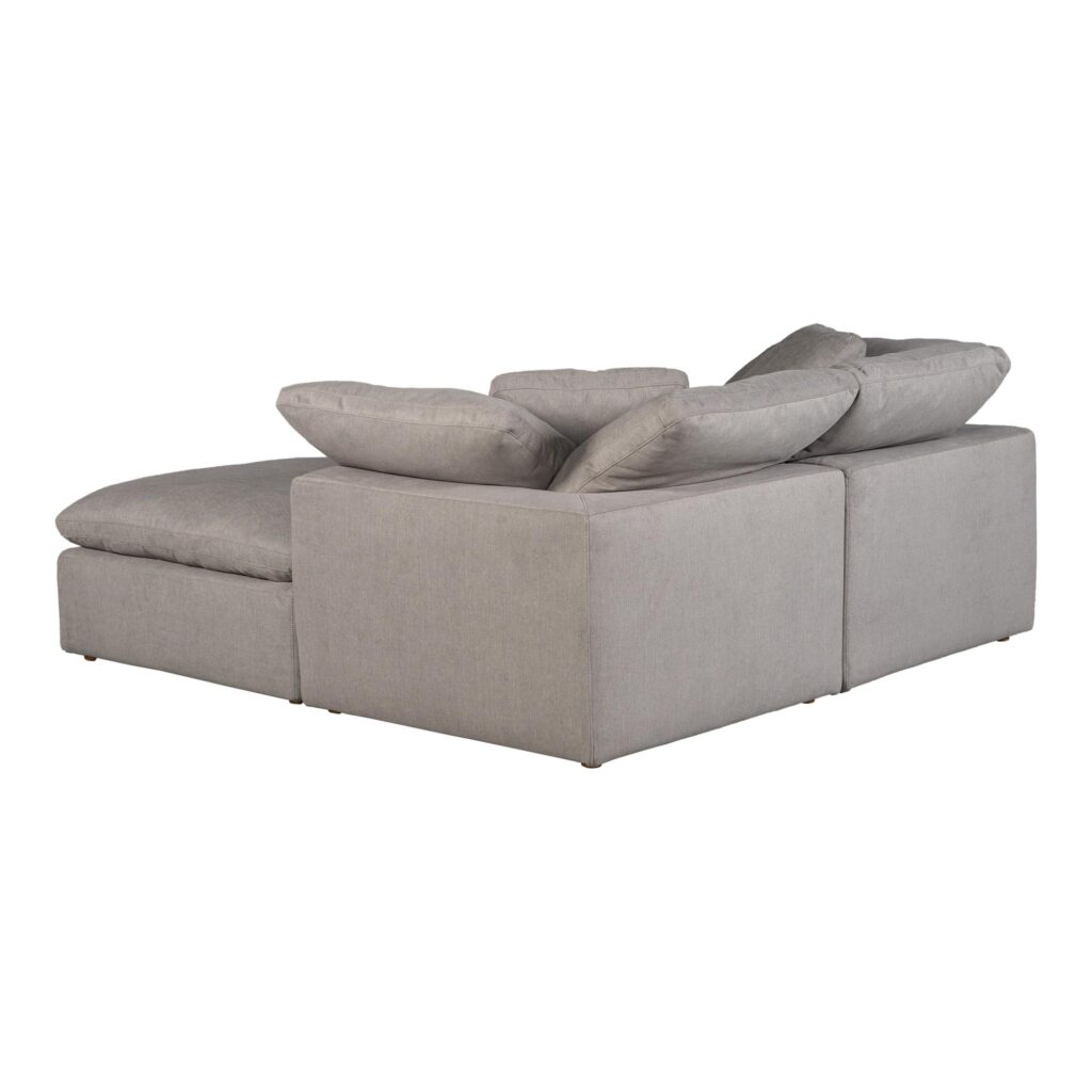 Terra Condo Nook Modular Sectional Livesmart Fabric Light Grey - Image 4