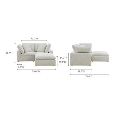 Terra Condo Nook Modular Sectional YJ-1016-49 YJ 1016 49 70