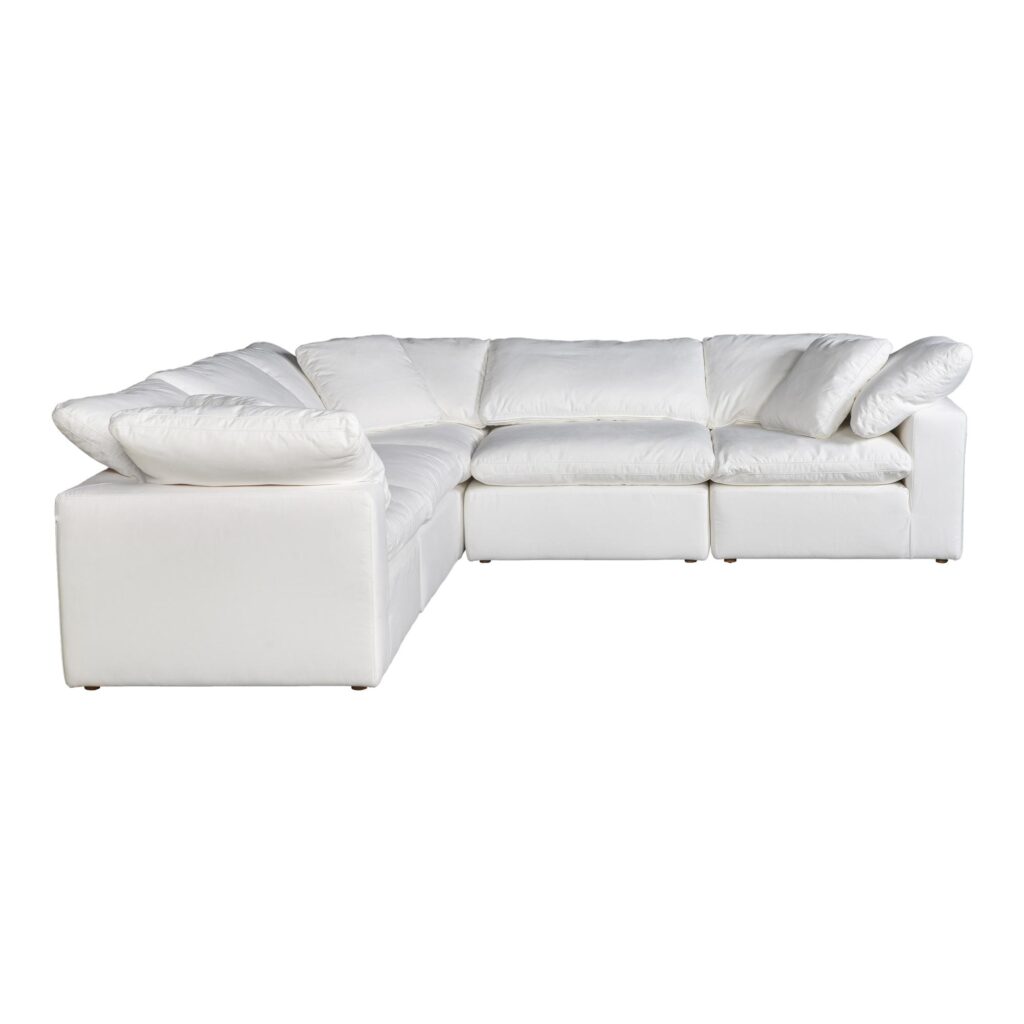 Terra Condo Classic L Modular Sectional Livesmart Fabric Cream - Image 2