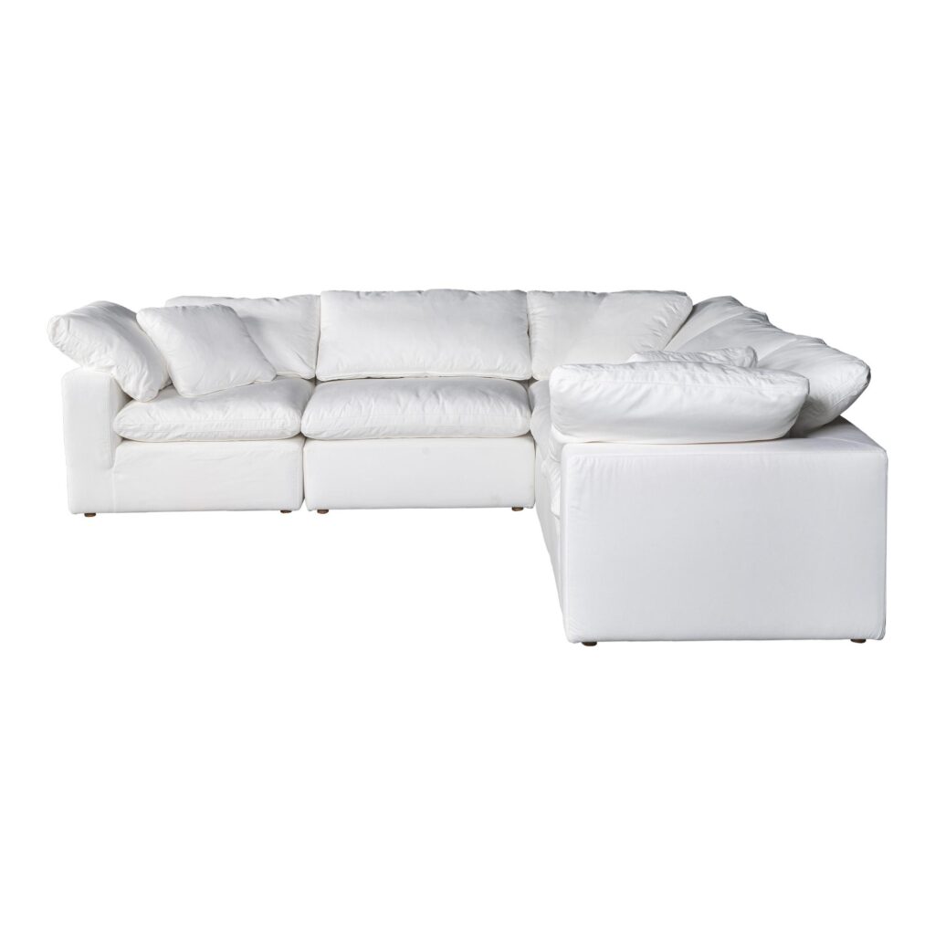 Terra Condo Classic L Modular Sectional Livesmart Fabric Cream - Image 3