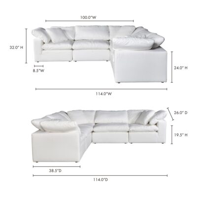 Terra Condo Classic L Modular Sectional Livesmart Fabric Cream YJ-1017-05 YJ 1017 05 70