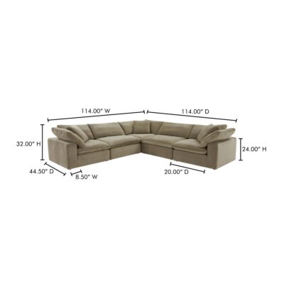 Terra Classic L Modular Sectional Performance Fabric YJ-1017-16 YJ 1017 16 70