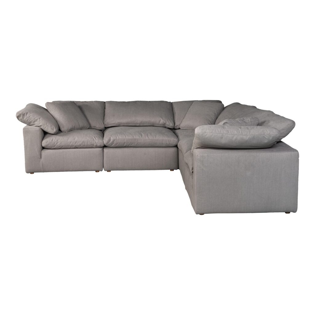 Terra Condo Classic L Modular Sectional Livesmart Fabric Light Grey - Image 2