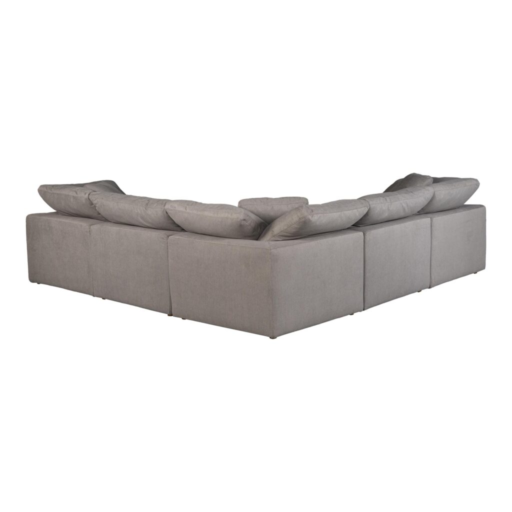 Terra Condo Classic L Modular Sectional Livesmart Fabric Light Grey - Image 4