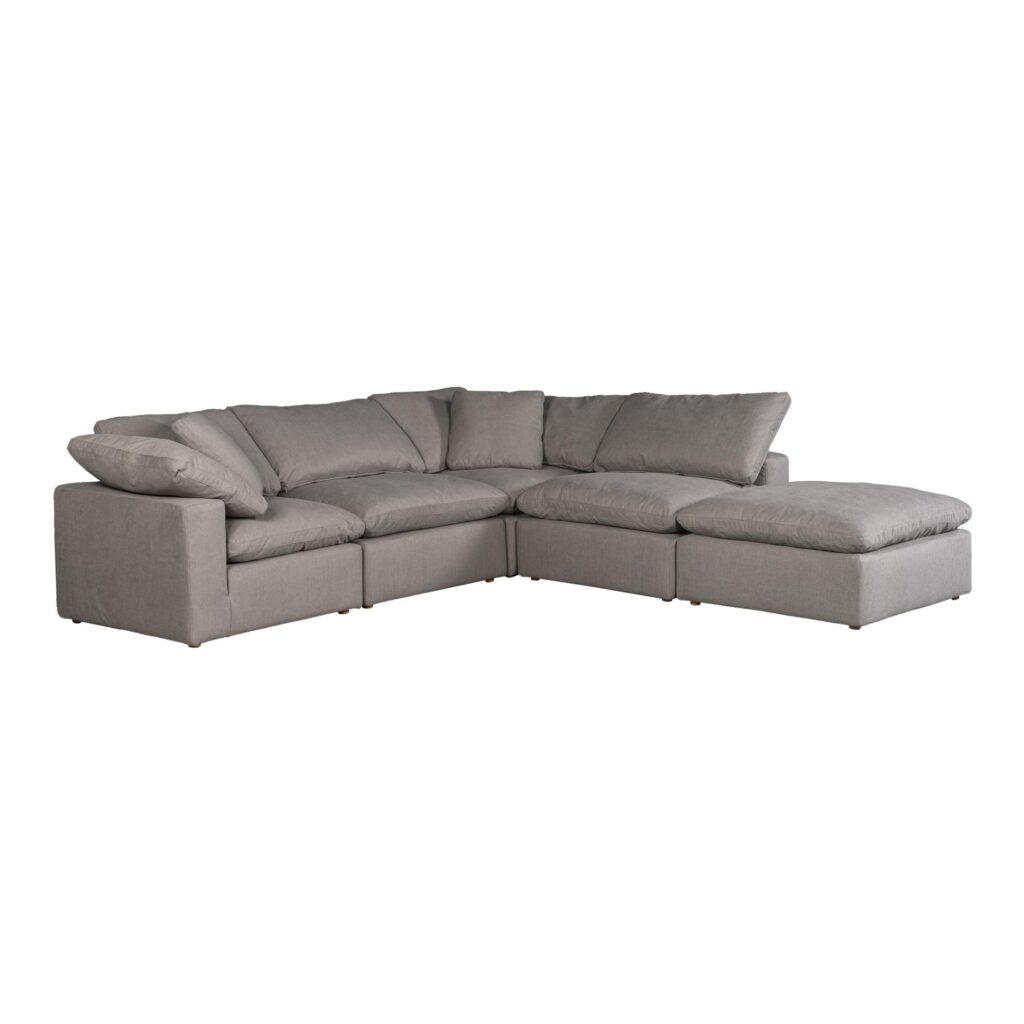 Terra Condo Dream Modular Sectional Livesmart Fabric Light Grey - Image 4