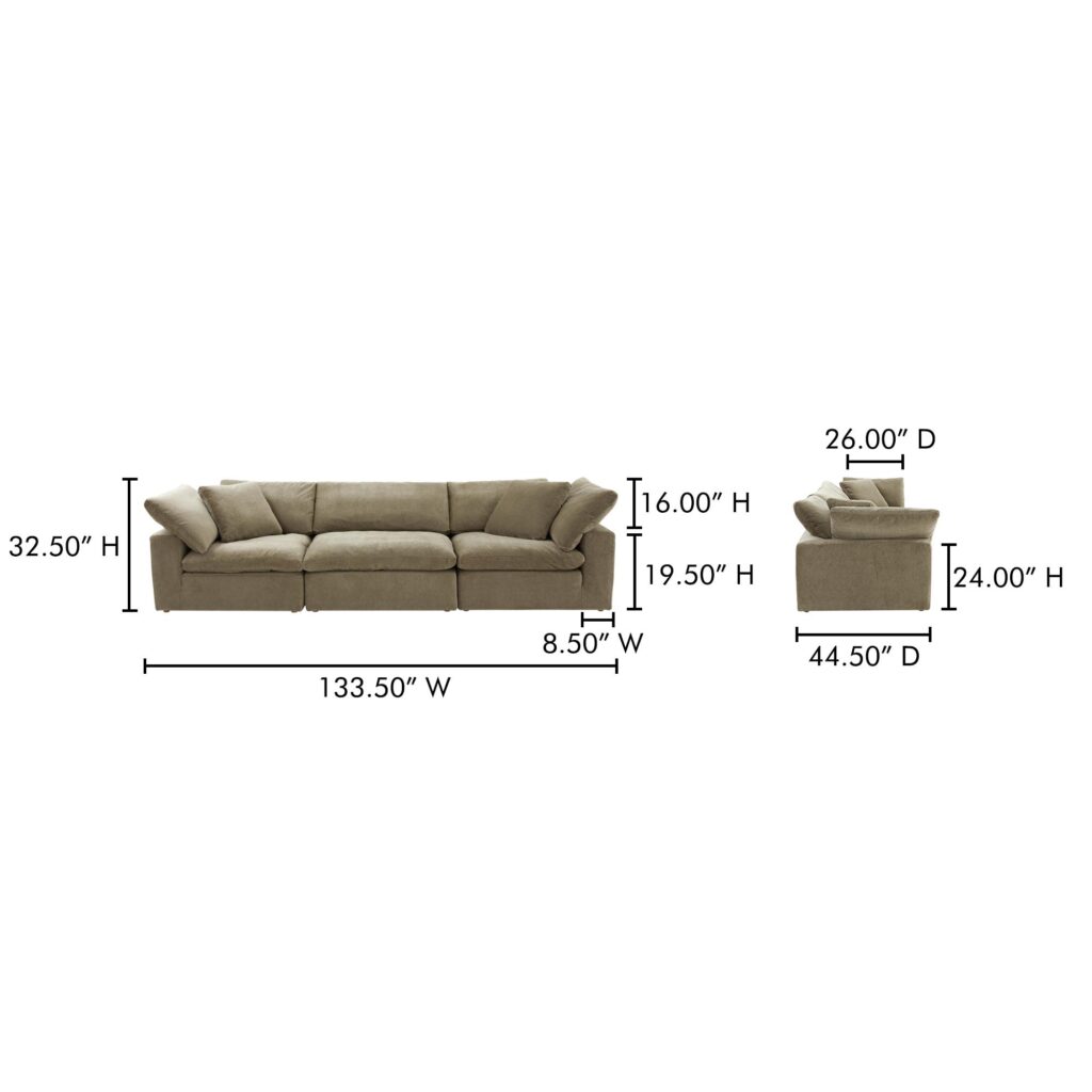 Clay Modular Sofa Performance Fabric - Image 10