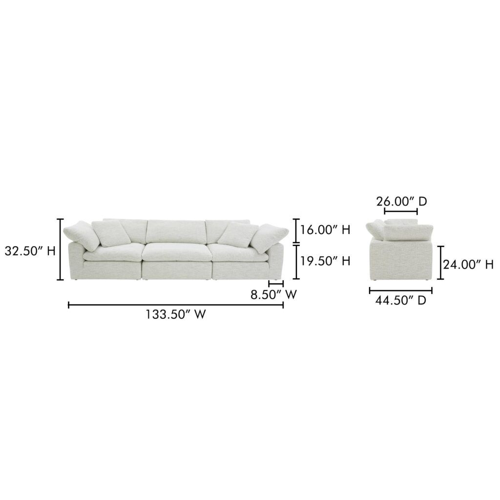 Clay Modular Sofa Performance Fabric - Image 9