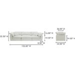Clay Modular Sofa Performance Fabric YJ-1026-49 YJ 1026 49 70