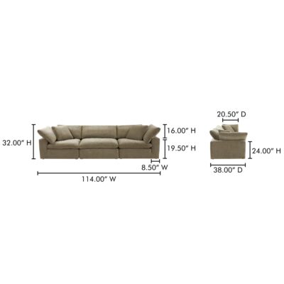 Terra Modular Sofa Performance Fabric YJ-1027-16 YJ 1027 16 70