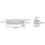 Terra Modular Sofa Performance Fabric YJ-1027-49 YJ 1027 49 70