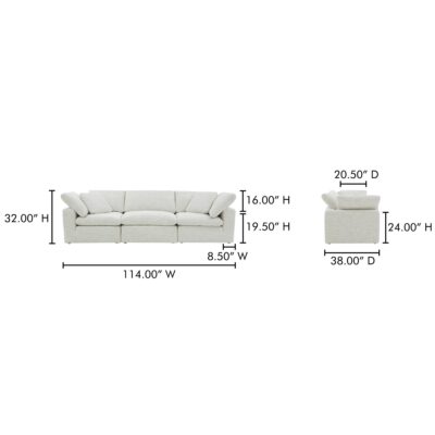 Terra Modular Sofa Performance Fabric YJ-1027-49 YJ 1027 49 70