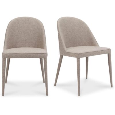 Burton Fabric Dining Chair Light Grey (Set of 2) YM-1001-26 YM 1001 26 81