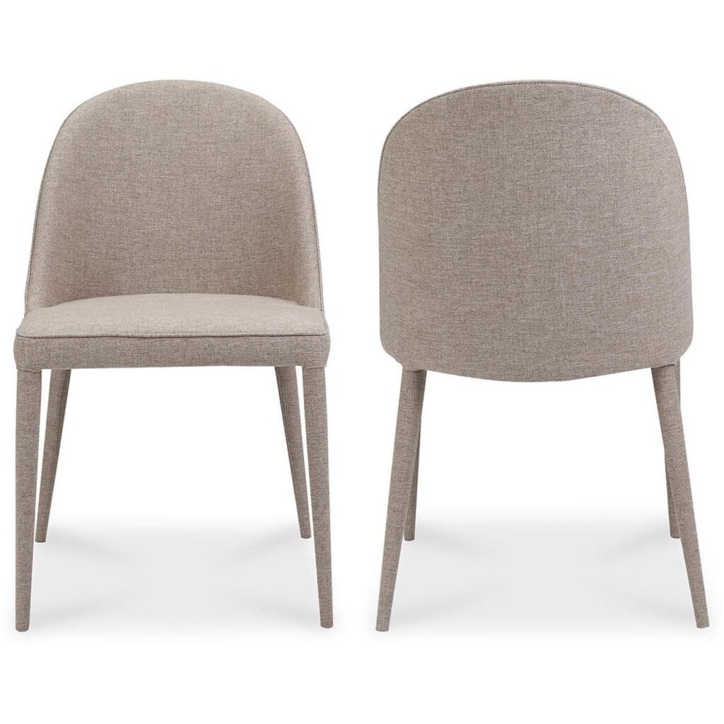 Burton Fabric Dining Chair Light Grey (Set of 2) - Image 3