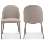 Burton Fabric Dining Chair Light Grey (Set of 2) 15 Burton Fabric Dining Chair Light Grey (Set of 2) YM-1001-26 YM 1001 26 82