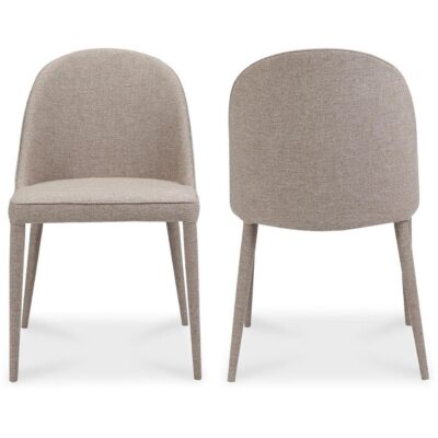 Burton Fabric Dining Chair Light Grey (Set of 2) YM-1001-26 YM 1001 26 82