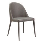Burton Pu Dining Chair Grey (Set of 2) 14 Burton Pu Dining Chair Grey (Set of 2) YM-1002-26 YM 1002 26 01