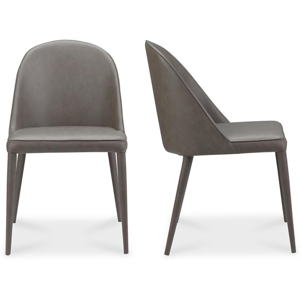 Burton Pu Dining Chair Grey (Set of 2)