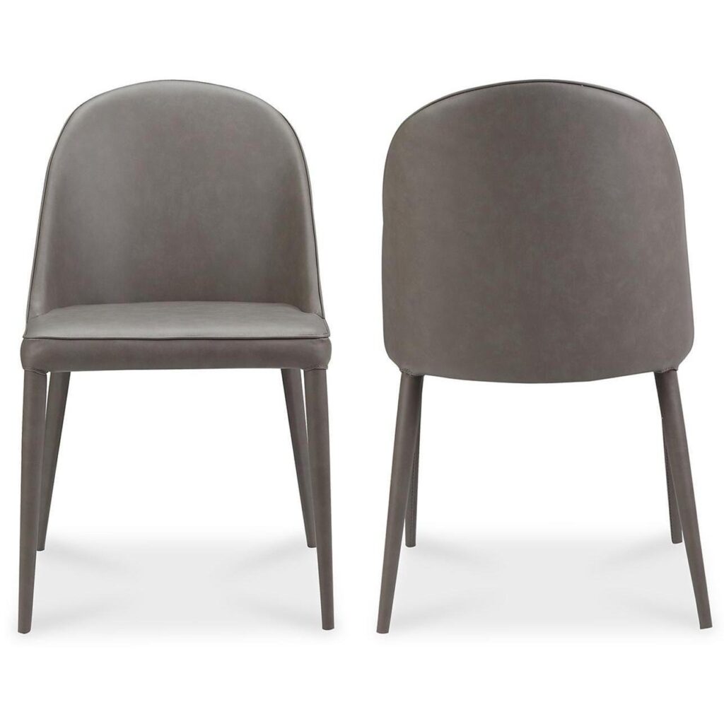 Burton Pu Dining Chair Grey (Set of 2) - Image 3