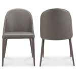 Burton Pu Dining Chair Grey (Set of 2) 12 Burton Pu Dining Chair Grey (Set of 2) YM-1002-26 YM 1002 26 82