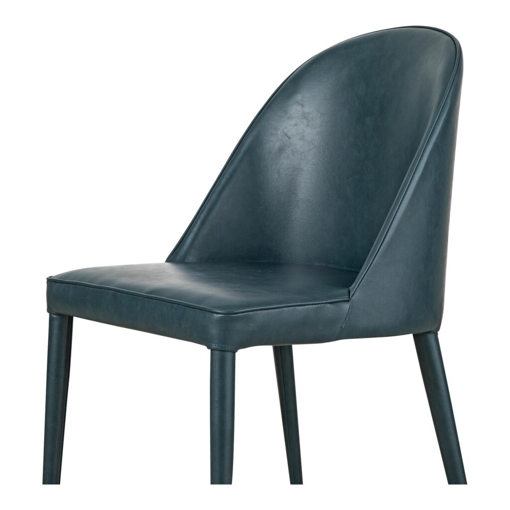 Burton Dining Chair Dark Teal Vegan Leather (Set Of 2) - Image 8