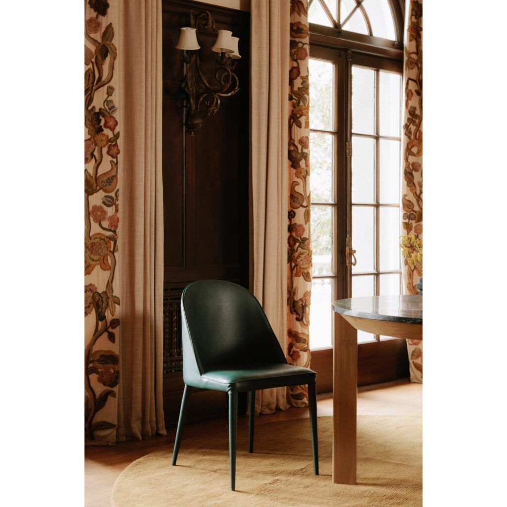 Burton Dining Chair Dark Teal Vegan Leather (Set Of 2) - Image 9