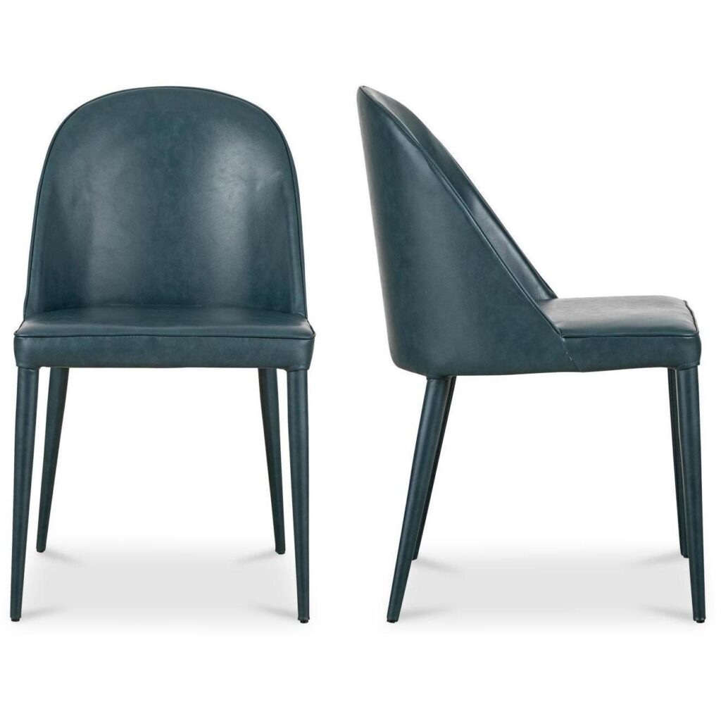 Burton Dining Chair Dark Teal Vegan Leather (Set Of 2) - Image 2