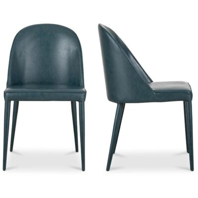 Burton Dining Chair Dark Teal Vegan Leather (Set Of 2) YM-1002-36 YM 1002 36 81