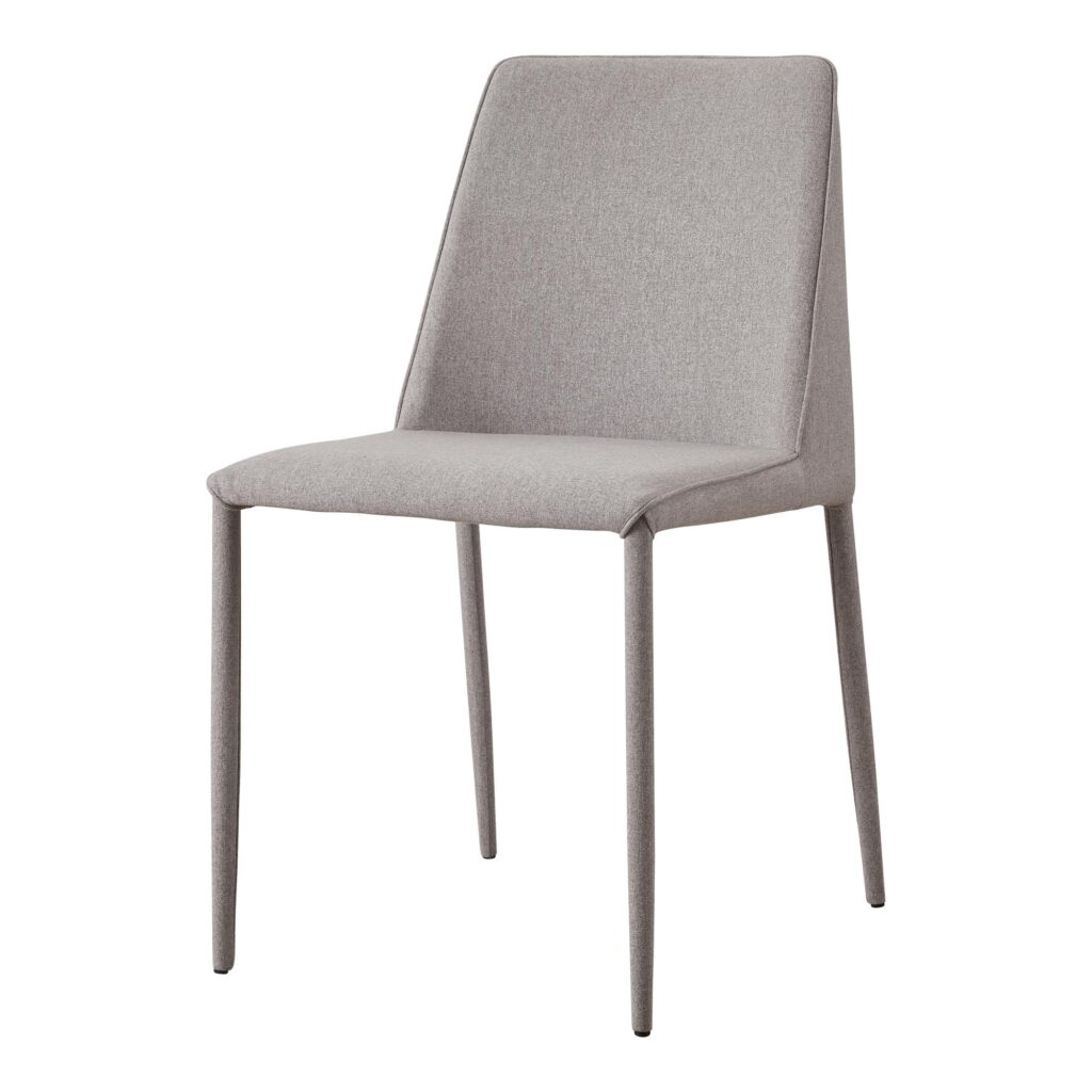 Nora Fabric Dining Chair Light Grey (Set of 2) - Image 5