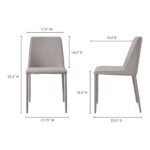 Nora Fabric Dining Chair Light Grey (Set of 2) 19 Nora Fabric Dining Chair Light Grey (Set of 2) YM-1003-15 YM 1003 15 70