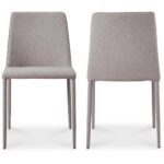 Nora Fabric Dining Chair Light Grey (Set of 2) 12 Nora Fabric Dining Chair Light Grey (Set of 2) YM-1003-15 YM 1003 15 82